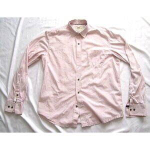 Men WRK The Reworked Cotton Long Sleeve Button Pink Shirt Sz M (MT367)